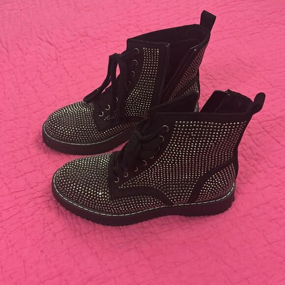 Madden Girl crystal combat boots, US6,5 - Picture 6 of 11